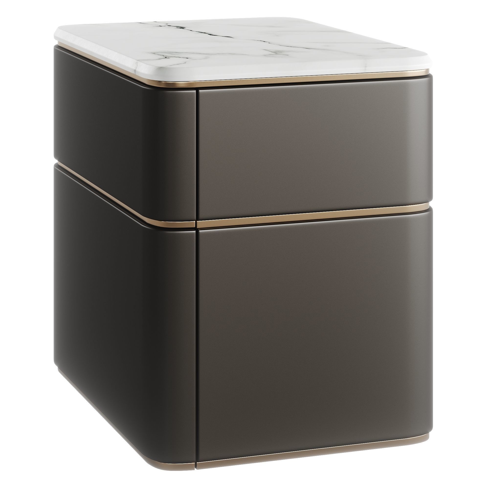 Fendi Lambert Side Table Marble Low-poly 3D model_7