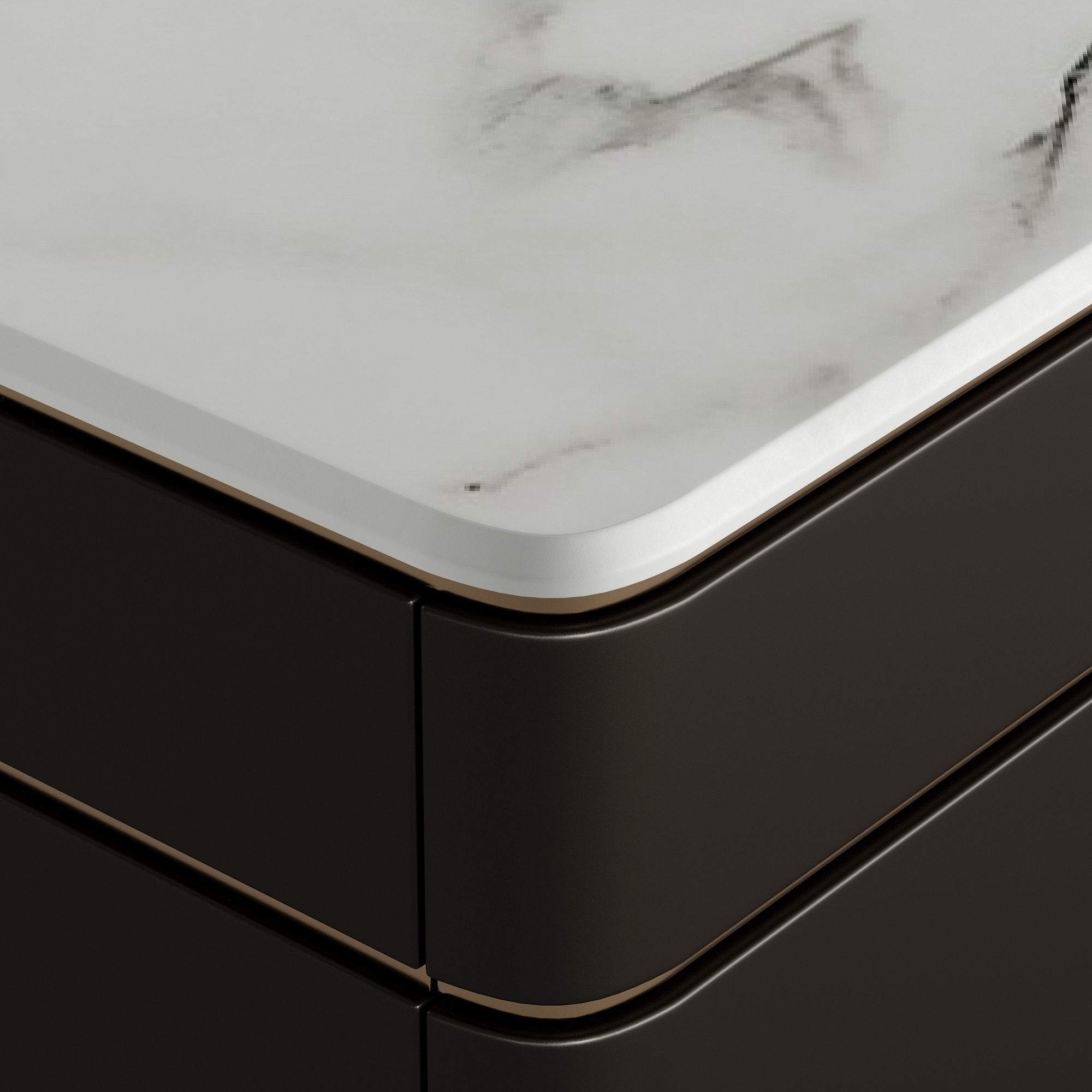 Fendi Lambert Side Table Marble Low-poly 3D model_1