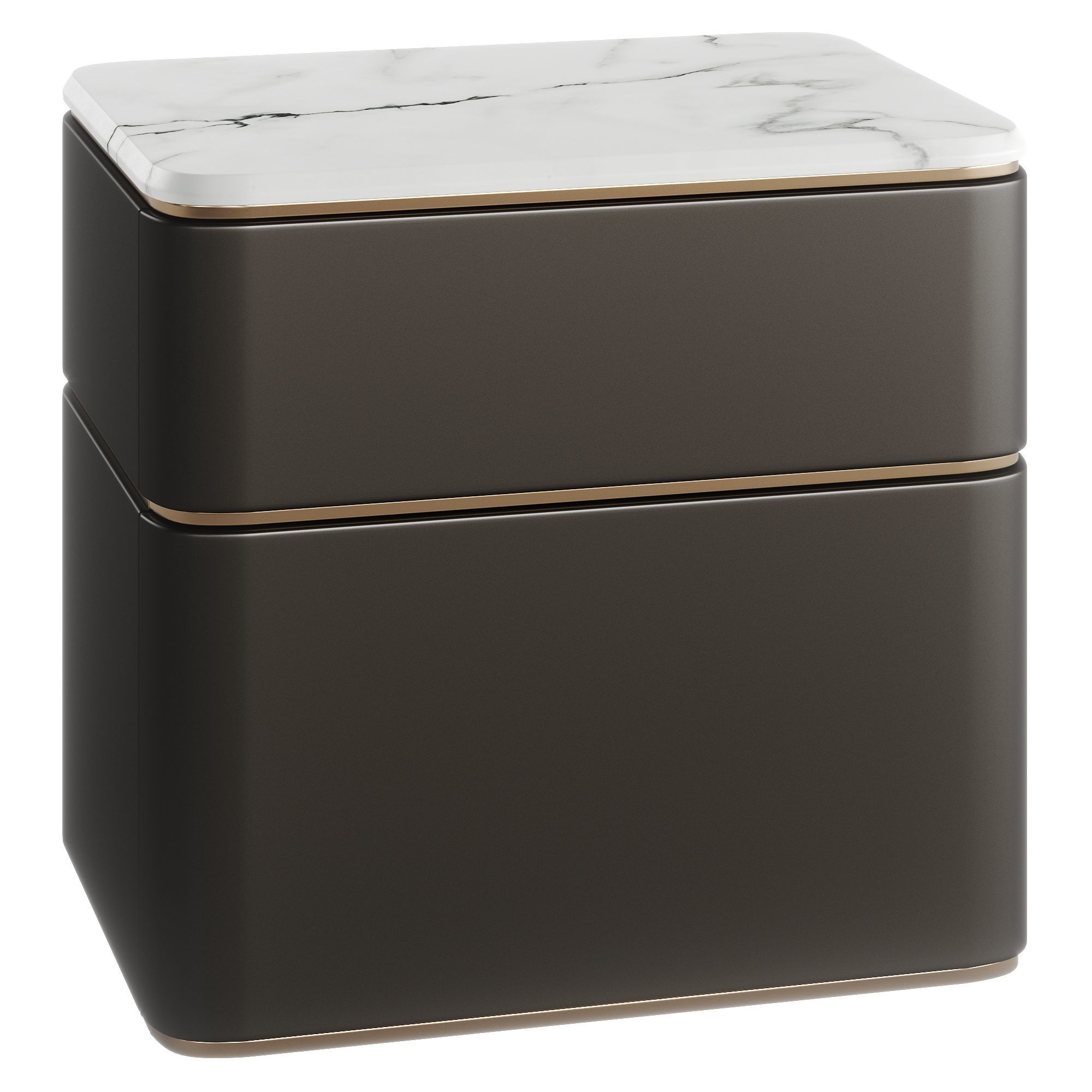 Fendi Lambert Side Table Marble Low-poly 3D model_5