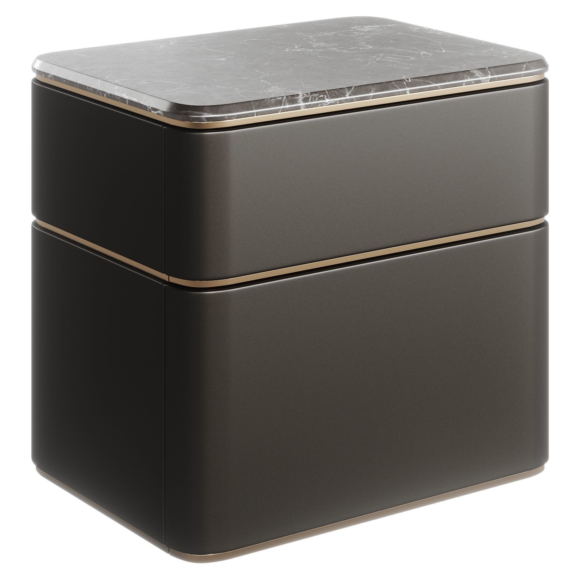 Fendi Lambert Side Table Marble Low-poly 3D model_2