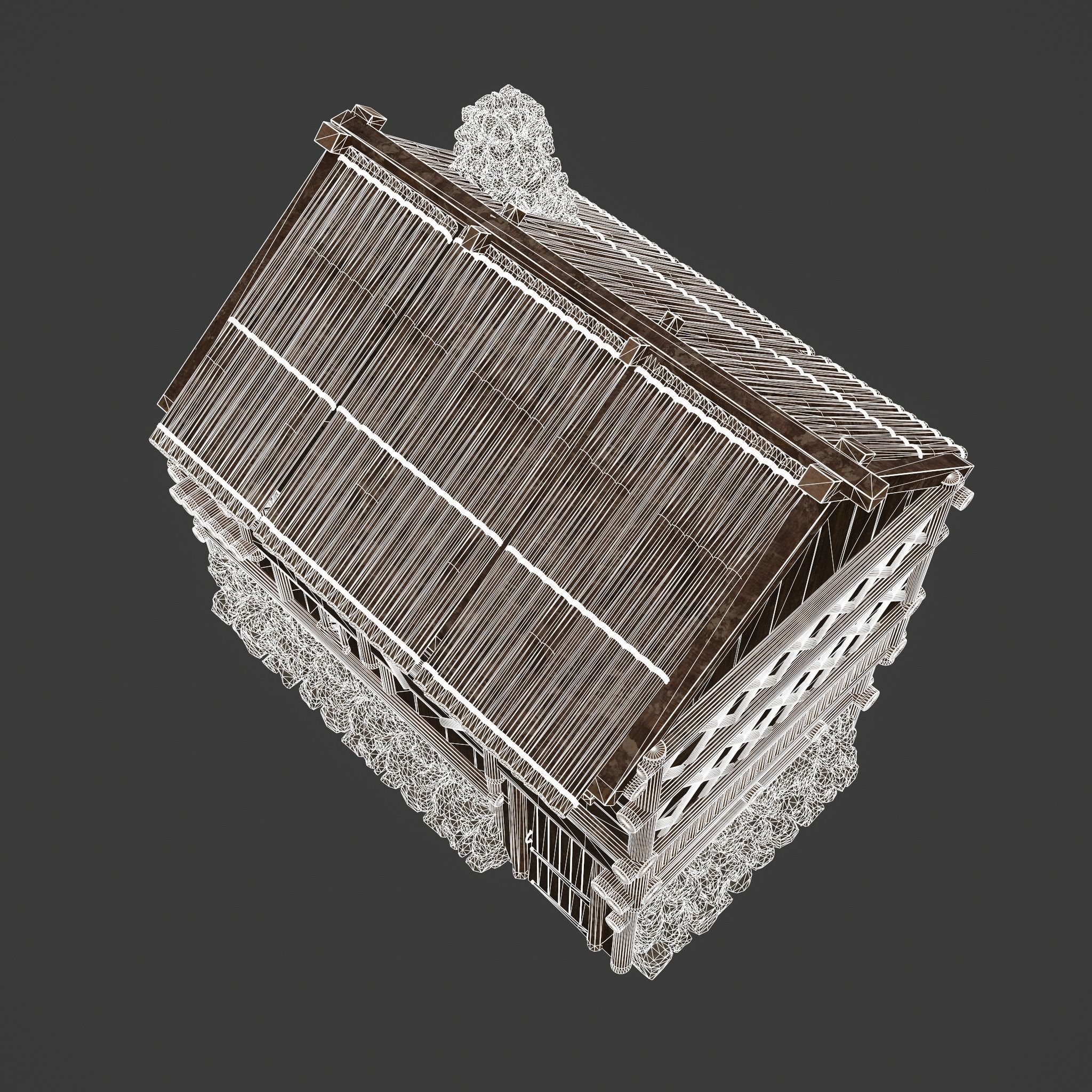Medieval Cabin H Low-poly 3D model_41
