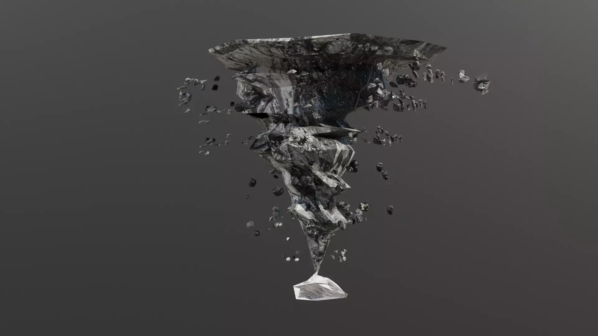 ANIMATED TORNADO Low-poly 3D model