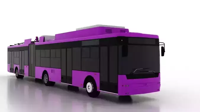 Trolleybus Bogdan T90117 Low Low-poly 3D model