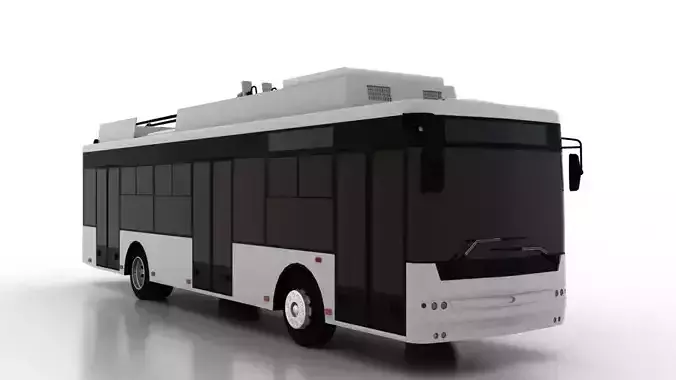 Trolleybus Bogdan T70117 Low Low-poly 3D model