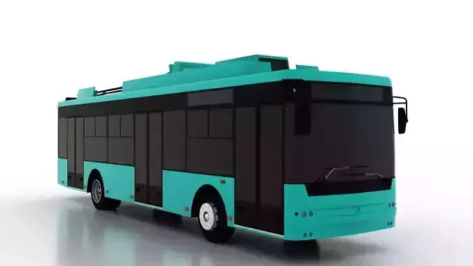 Trolleybus Bogdan T70115 Low  Low-poly 3D model