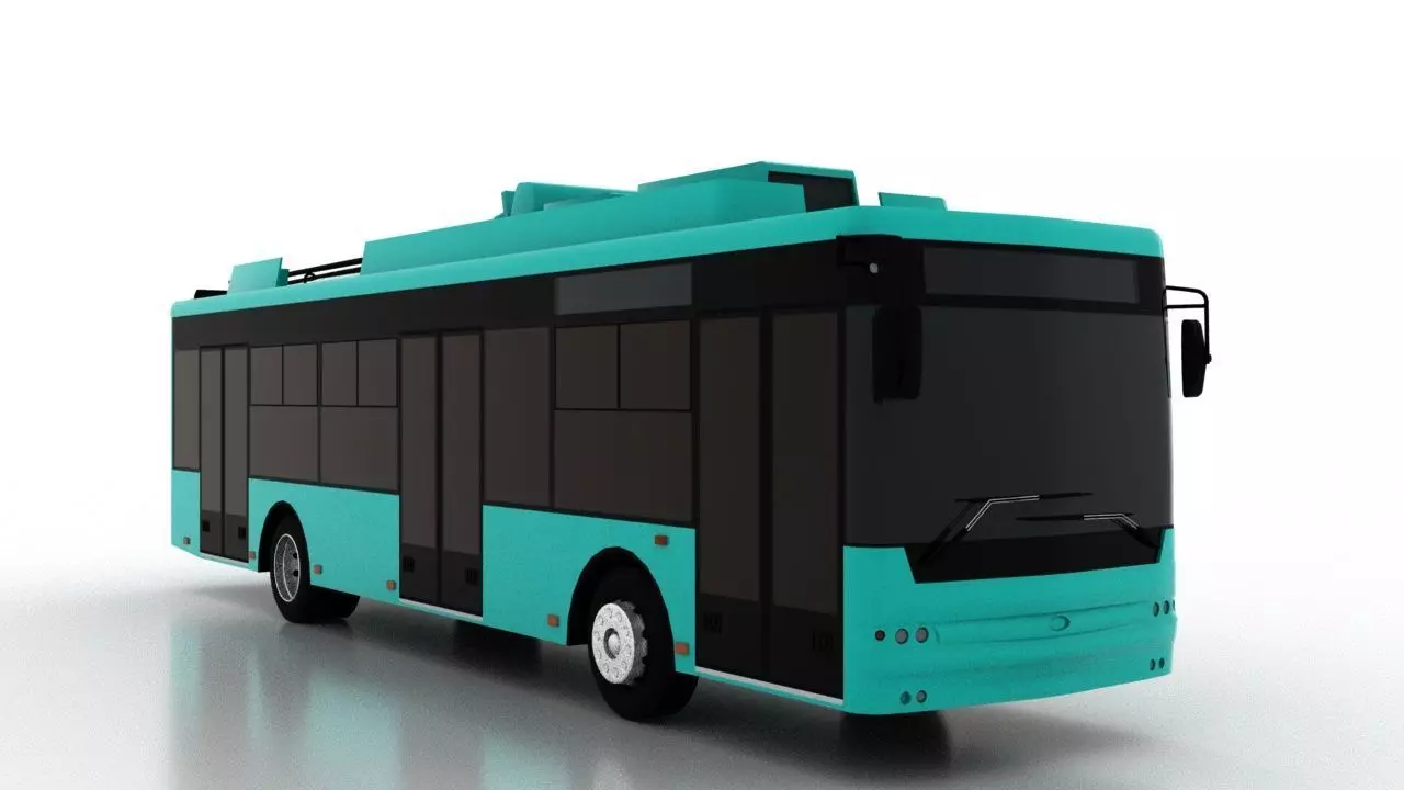 Trolleybus Bogdan T70115 Low  Low-poly 3D model_0
