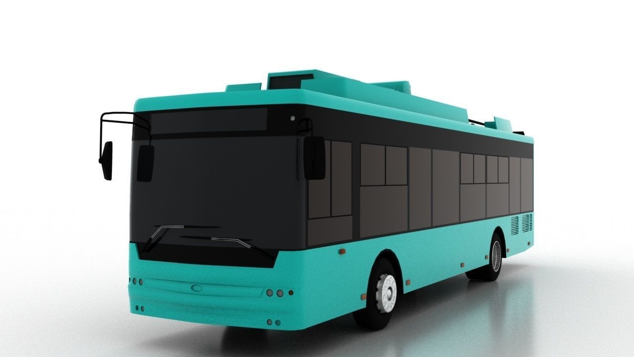 Trolleybus Bogdan T70115 Low  Low-poly 3D model_1