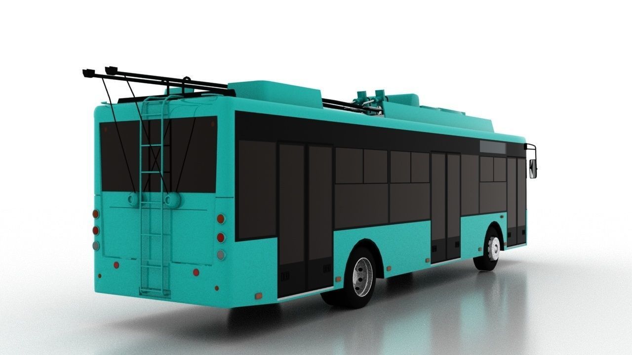Trolleybus Bogdan T70115 Low  Low-poly 3D model_5