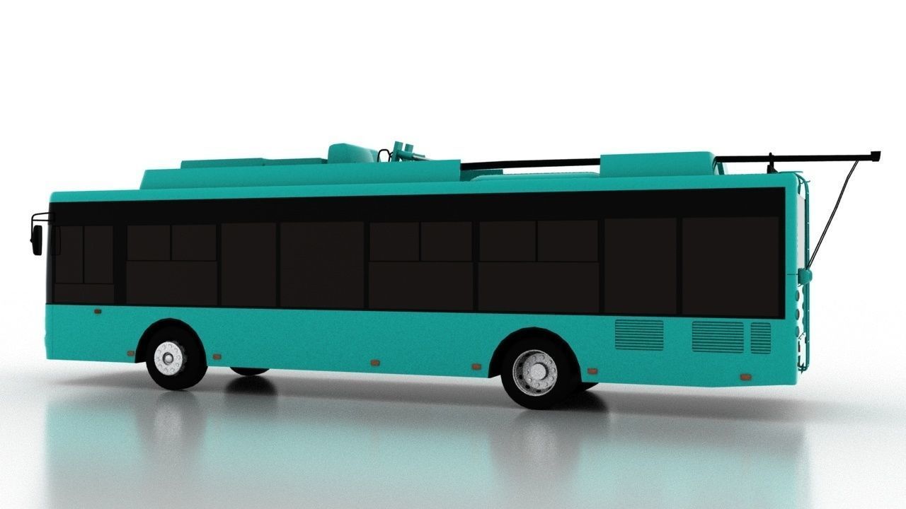 Trolleybus Bogdan T70115 Low  Low-poly 3D model_3