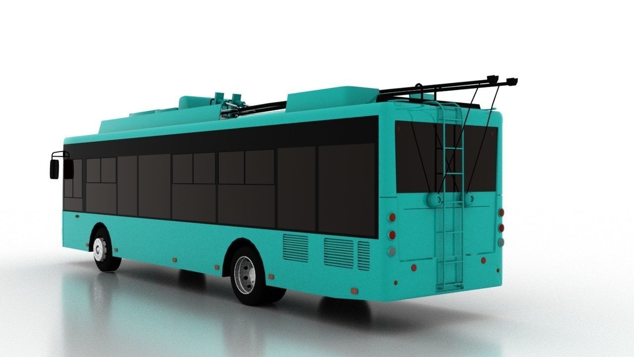 Trolleybus Bogdan T70115 Low  Low-poly 3D model_4