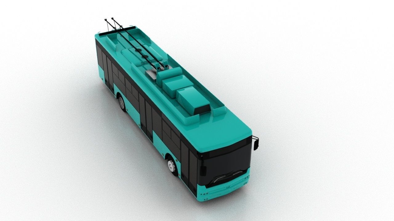 Trolleybus Bogdan T70115 Low  Low-poly 3D model_8