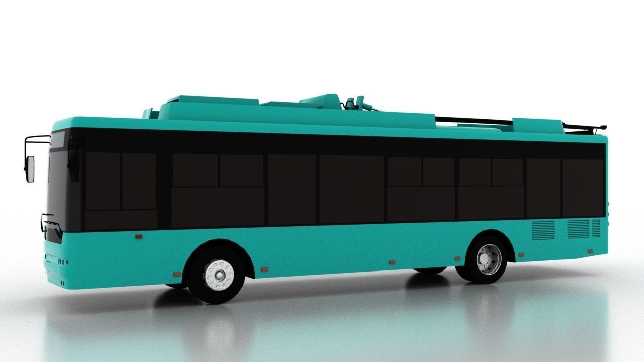 Trolleybus Bogdan T70115 Low  Low-poly 3D model_2