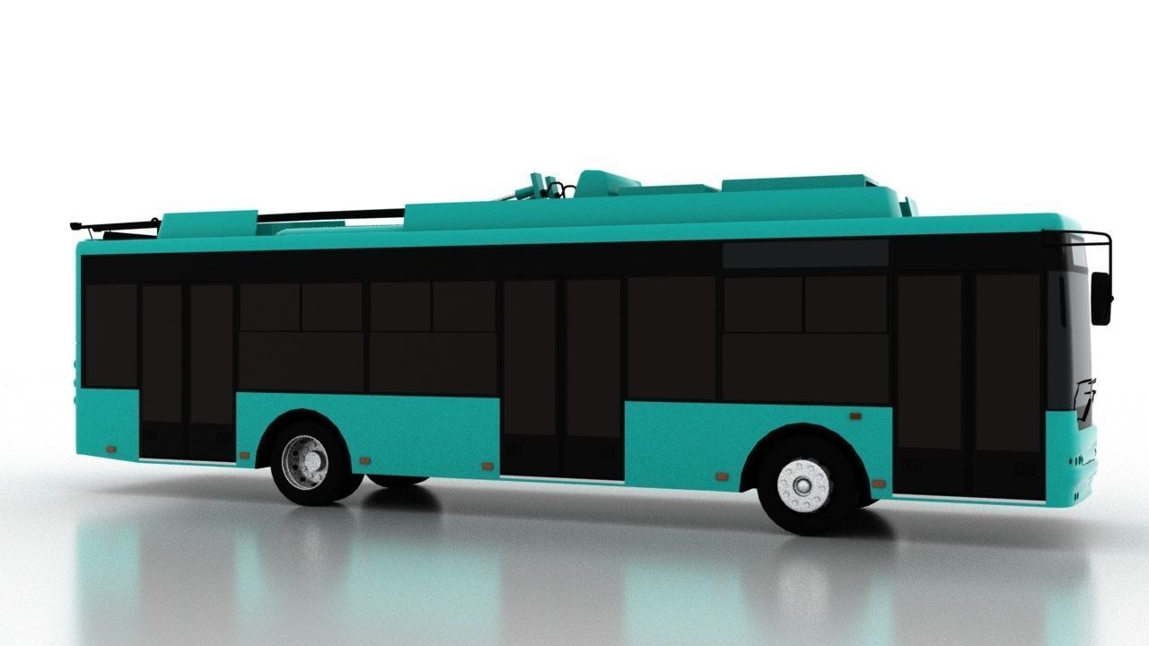 Trolleybus Bogdan T70115 Low  Low-poly 3D model_7