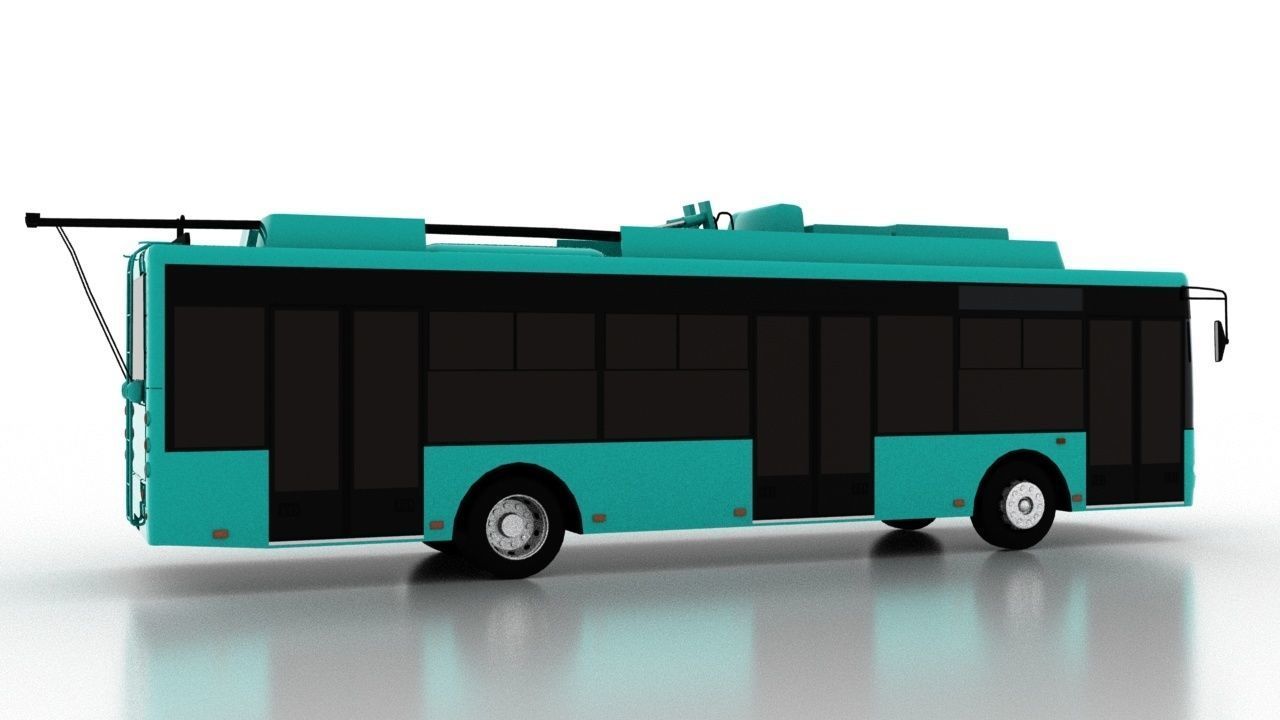 Trolleybus Bogdan T70115 Low  Low-poly 3D model_6