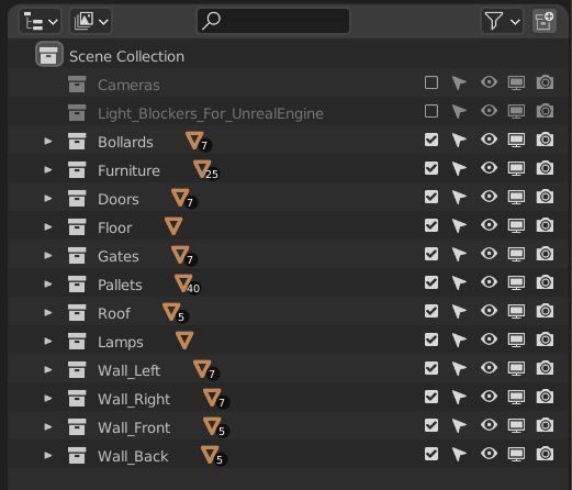 Industrial Warehouse Interior 11b - Textured - UE5 - Blender Low-poly 3D model_26