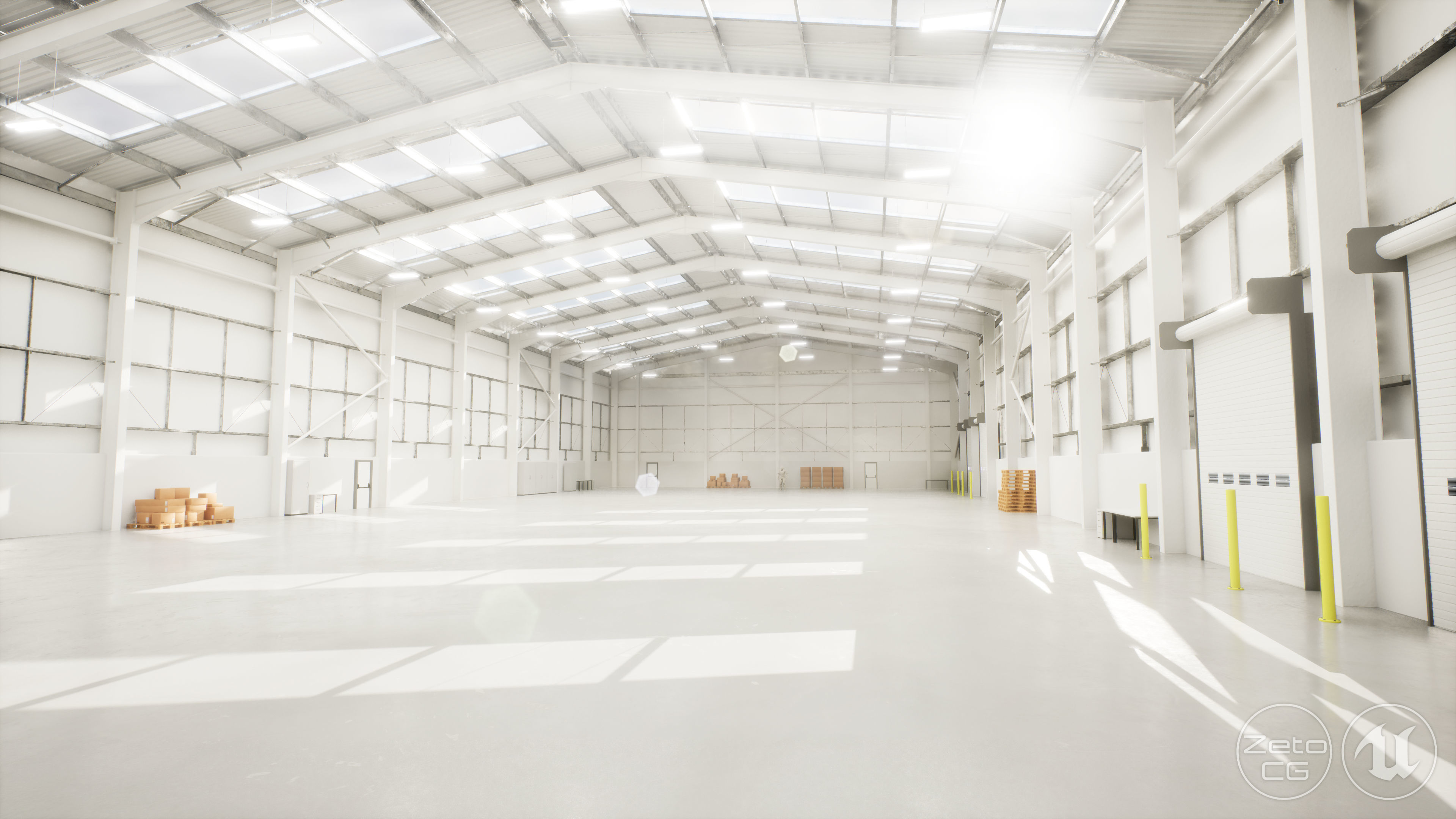 Industrial Warehouse Interior 11b - Textured - UE5 - Blender Low-poly 3D model_13