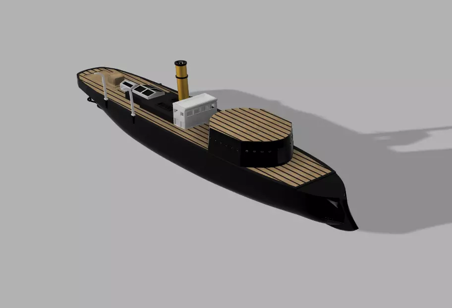 3D printable Chinese Gunboat Tiong Sing  3D print model_0
