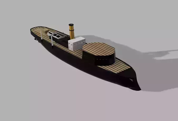 3D printable Chinese Gunboat Tiong Sing  3D print model