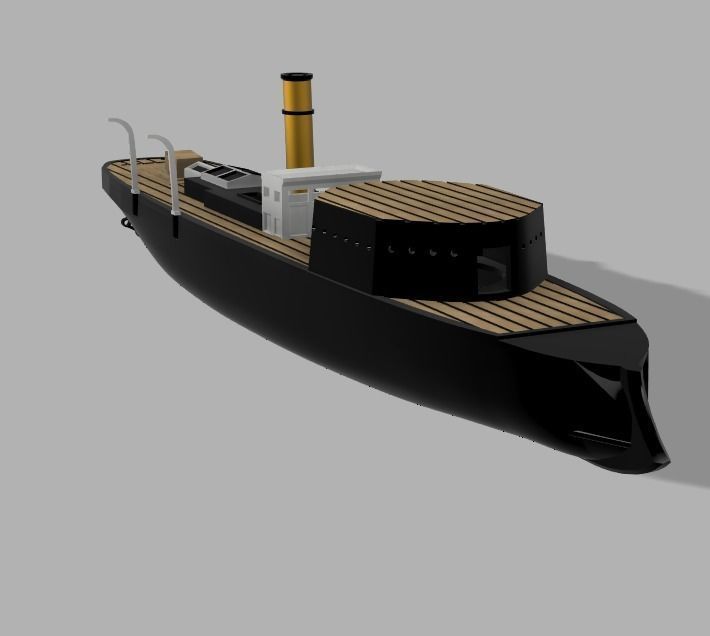 3D printable Chinese Gunboat Tiong Sing  3D print model_2
