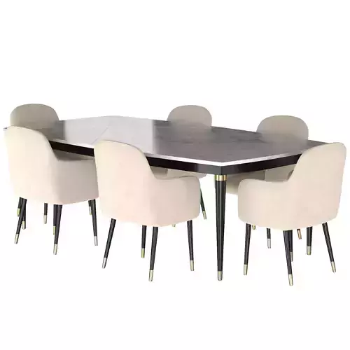 Table and chair 3D model