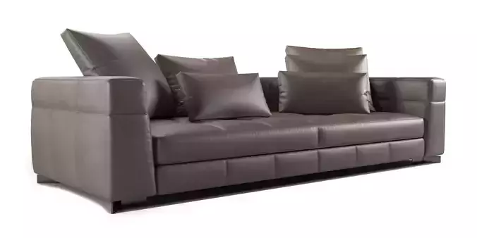 Minotti blazer leather sofa