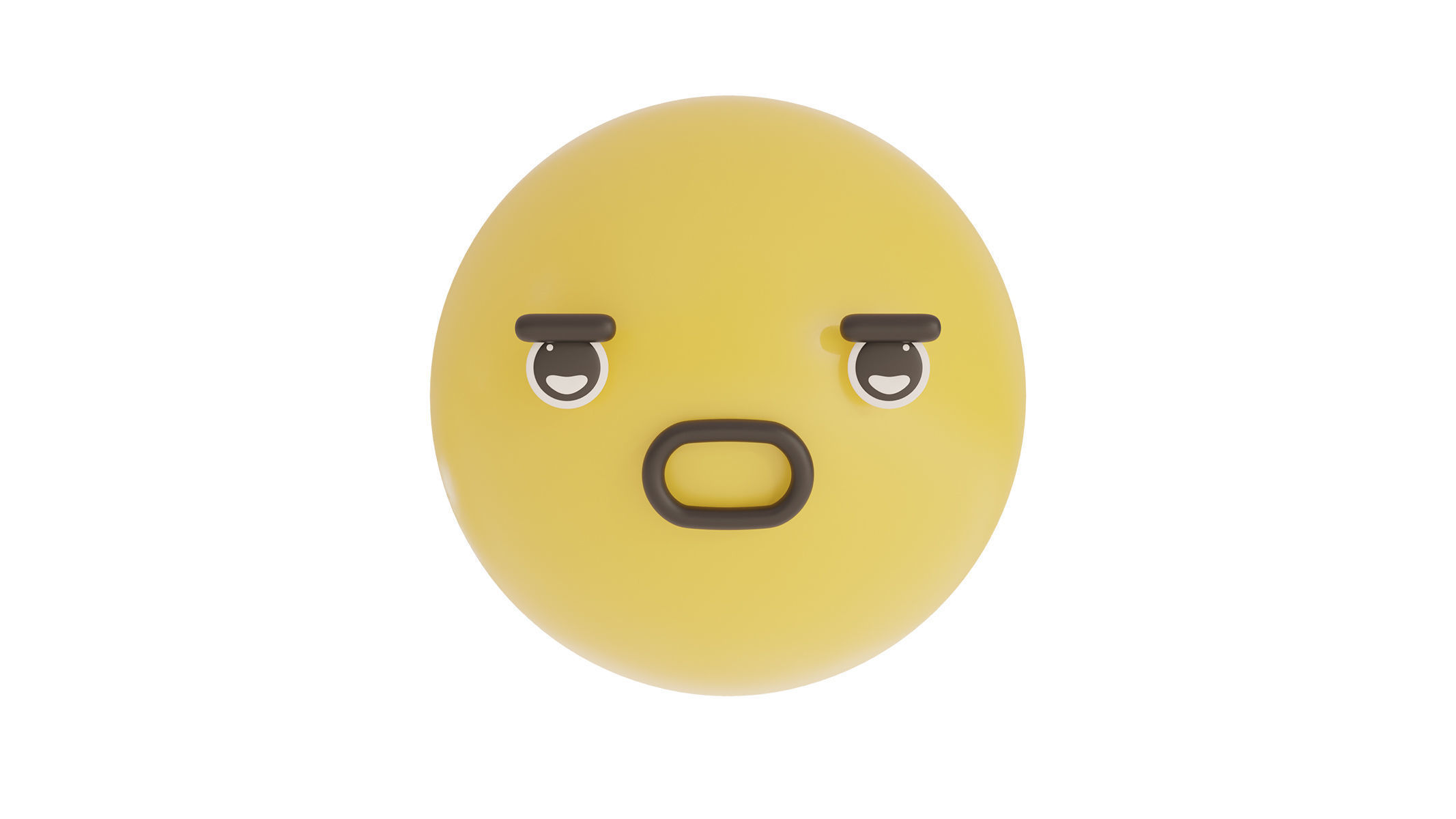 pensive emoji 3D model_1