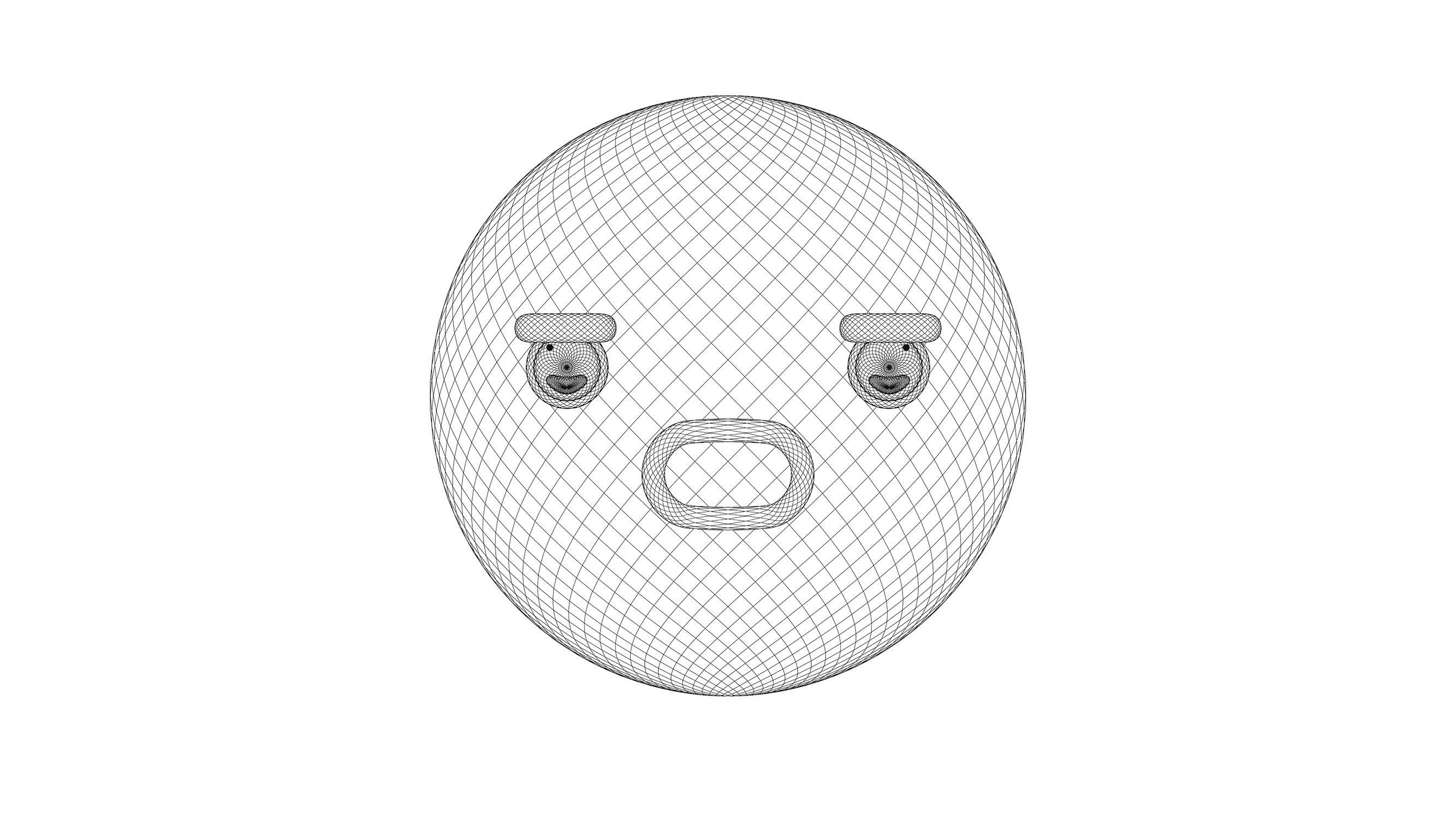 pensive emoji 3D model_2