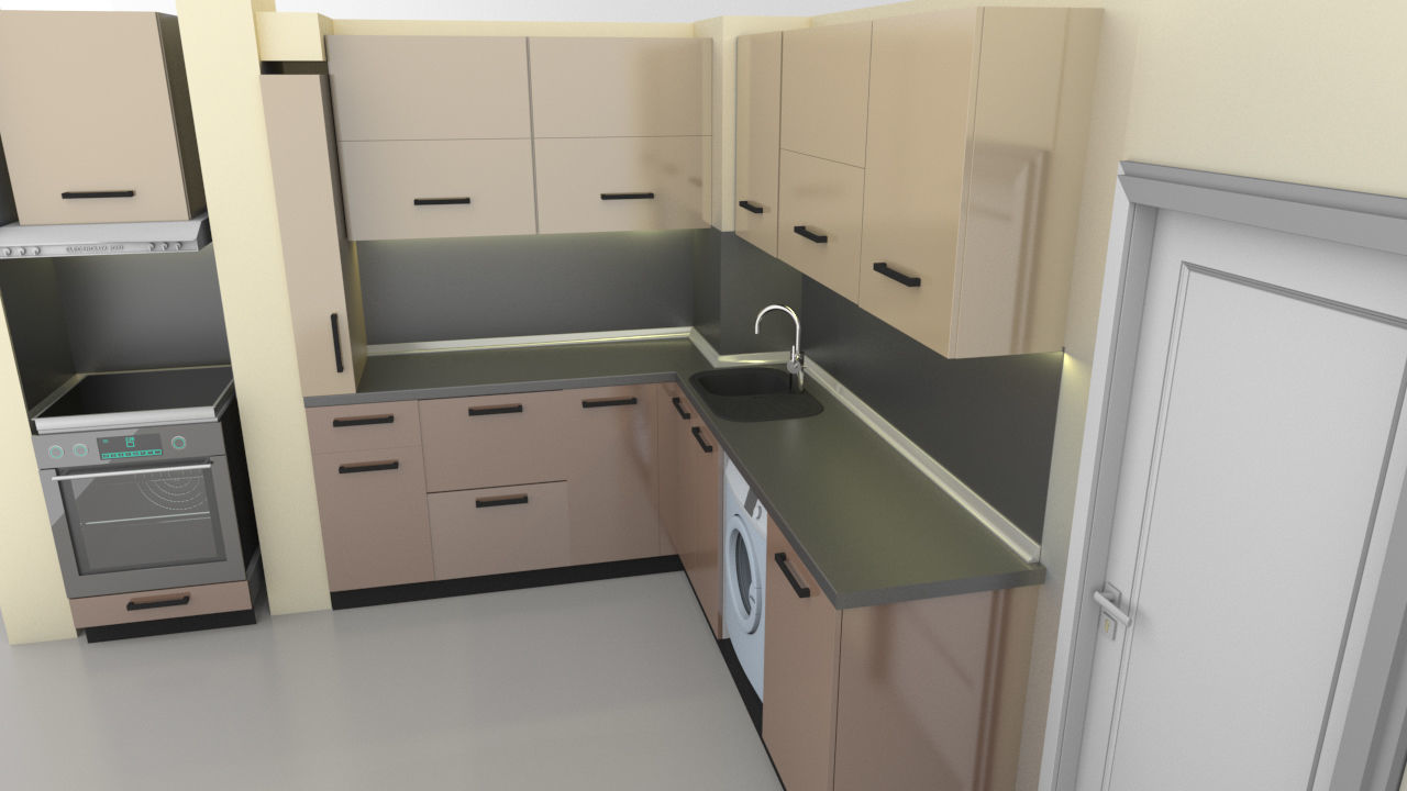 Kitchen 3D model_2