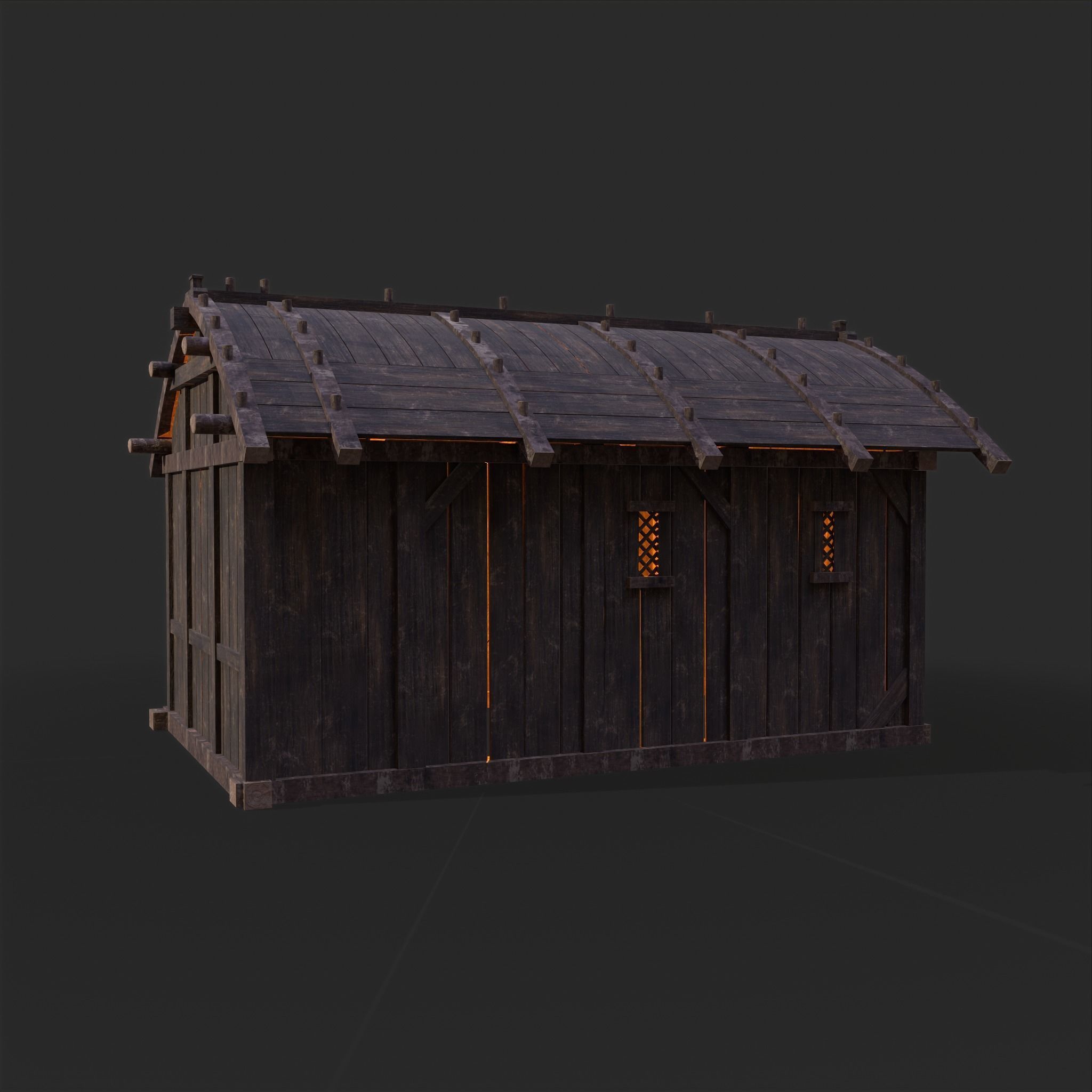 Medieval Wooden Cabins Collection of 8 _20