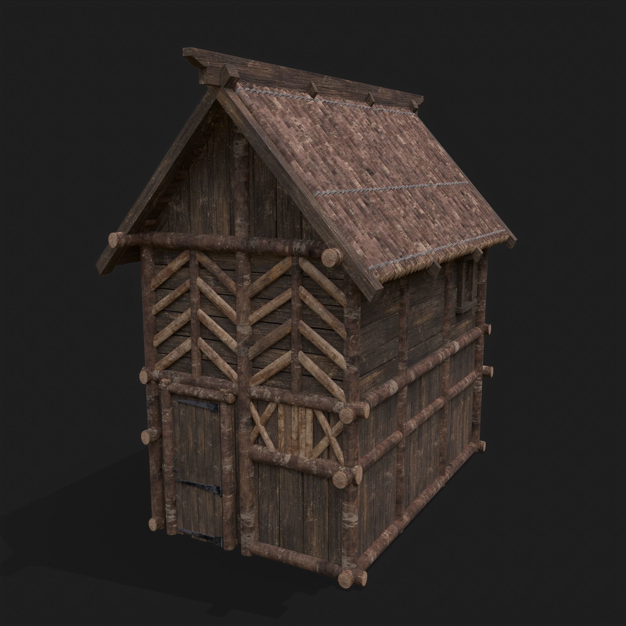 Medieval Wooden Cabins Collection of 8 _61