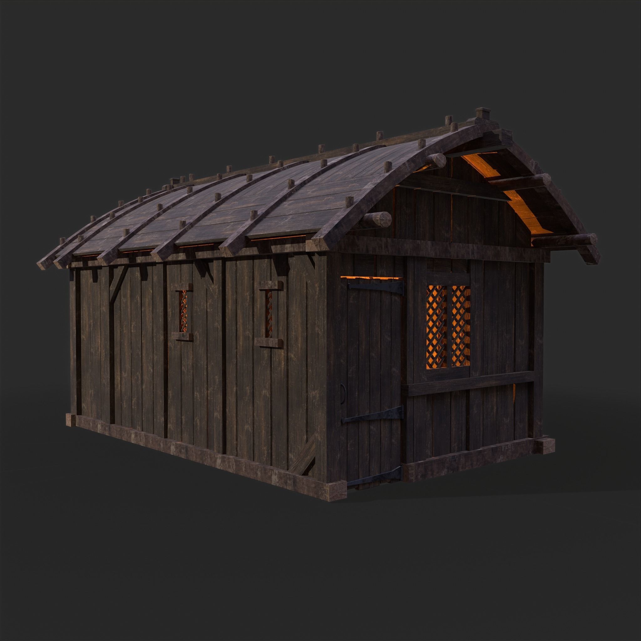 Medieval Wooden Cabins Collection of 8 _27