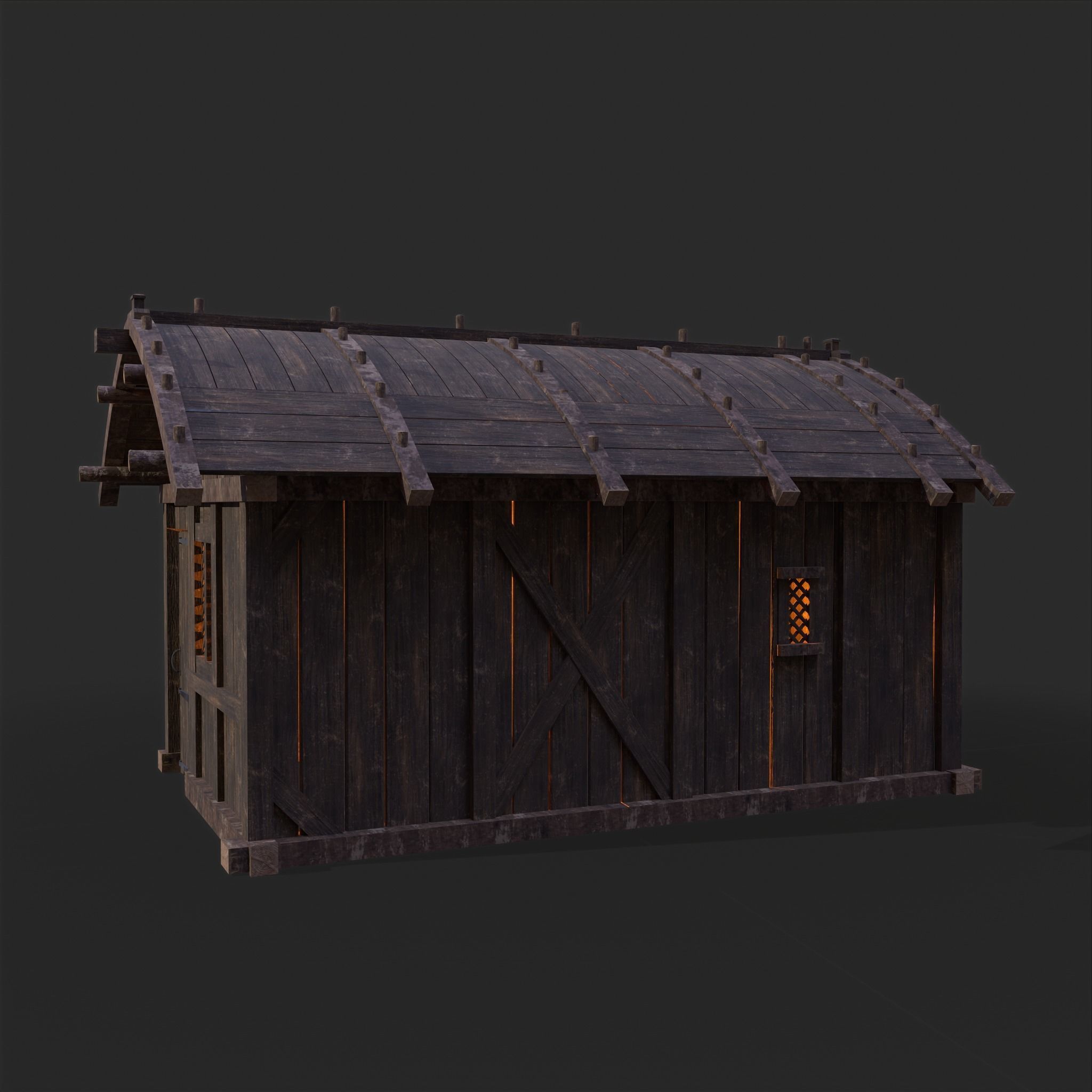 Medieval Wooden Cabins Collection of 8 _21