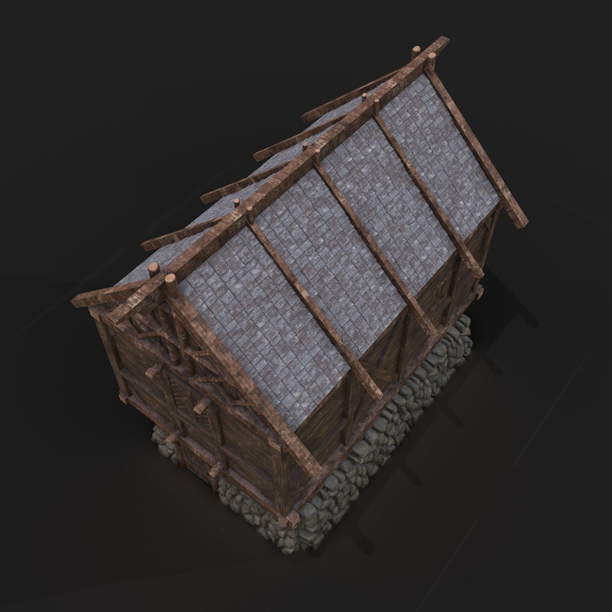 Medieval Wooden Cabins Collection of 8 _36