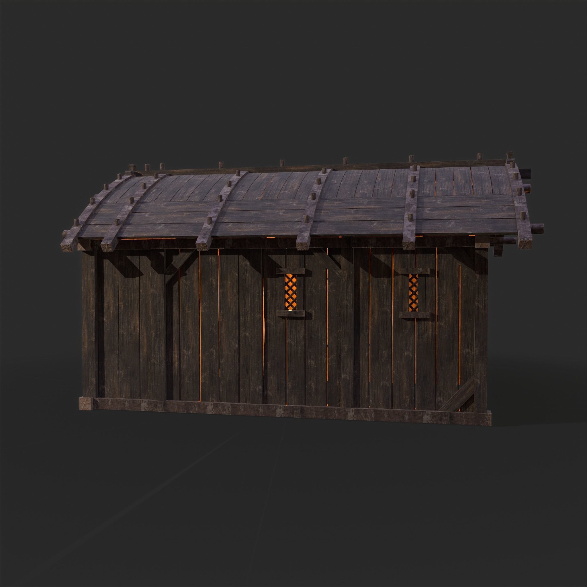 Medieval Wooden Cabins Collection of 8 _22