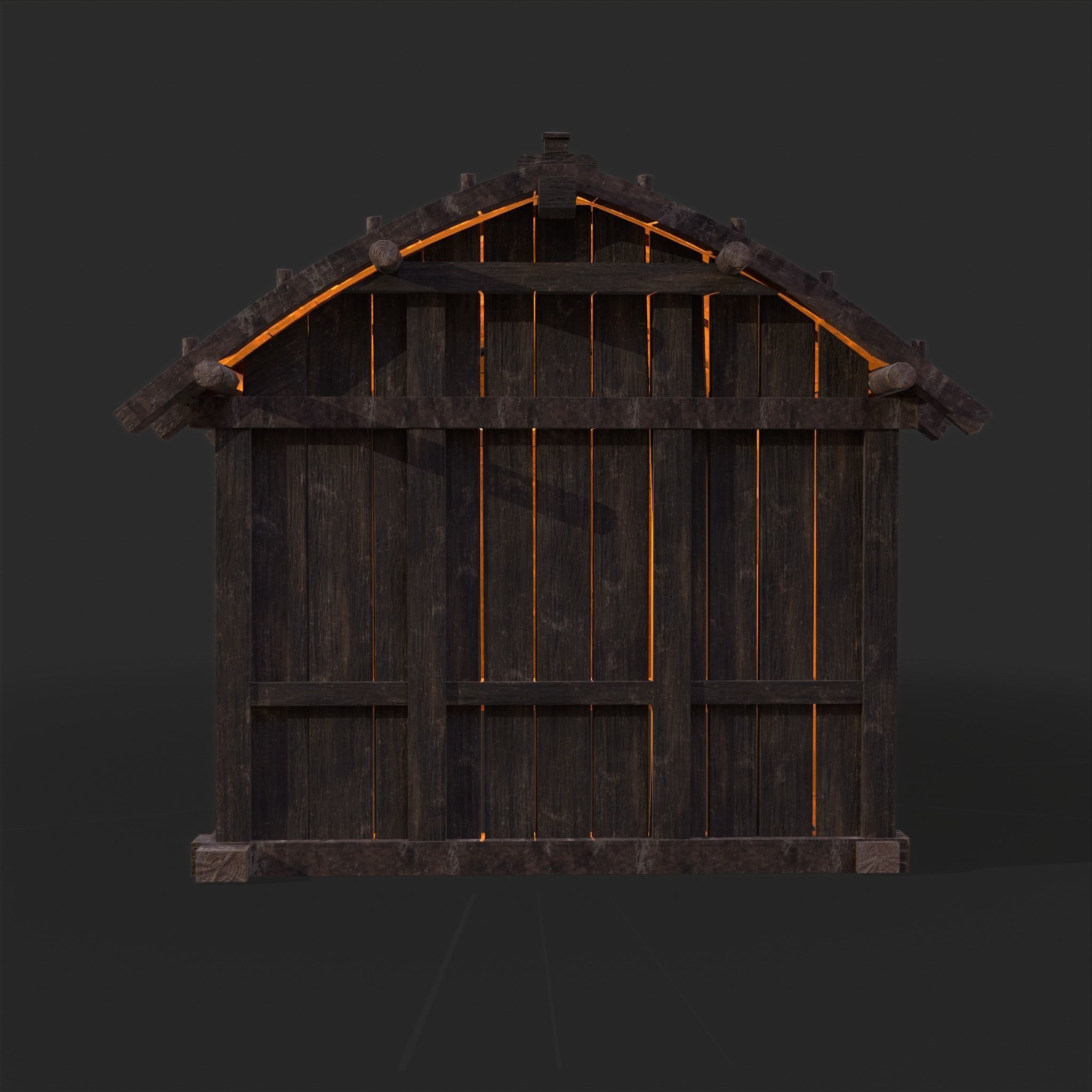 Medieval Wooden Cabins Collection of 8 _26