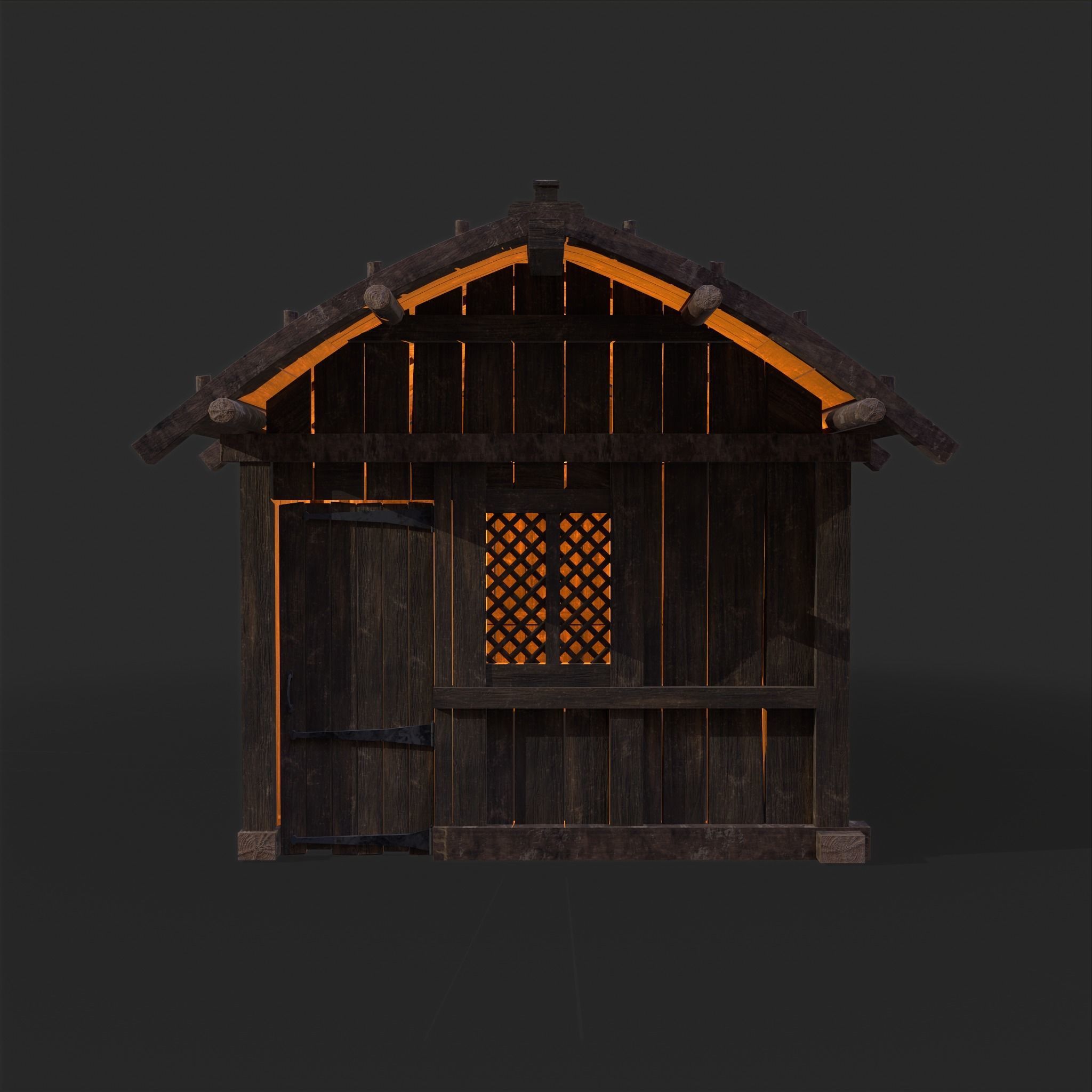 Medieval Wooden Cabins Collection of 8 _19