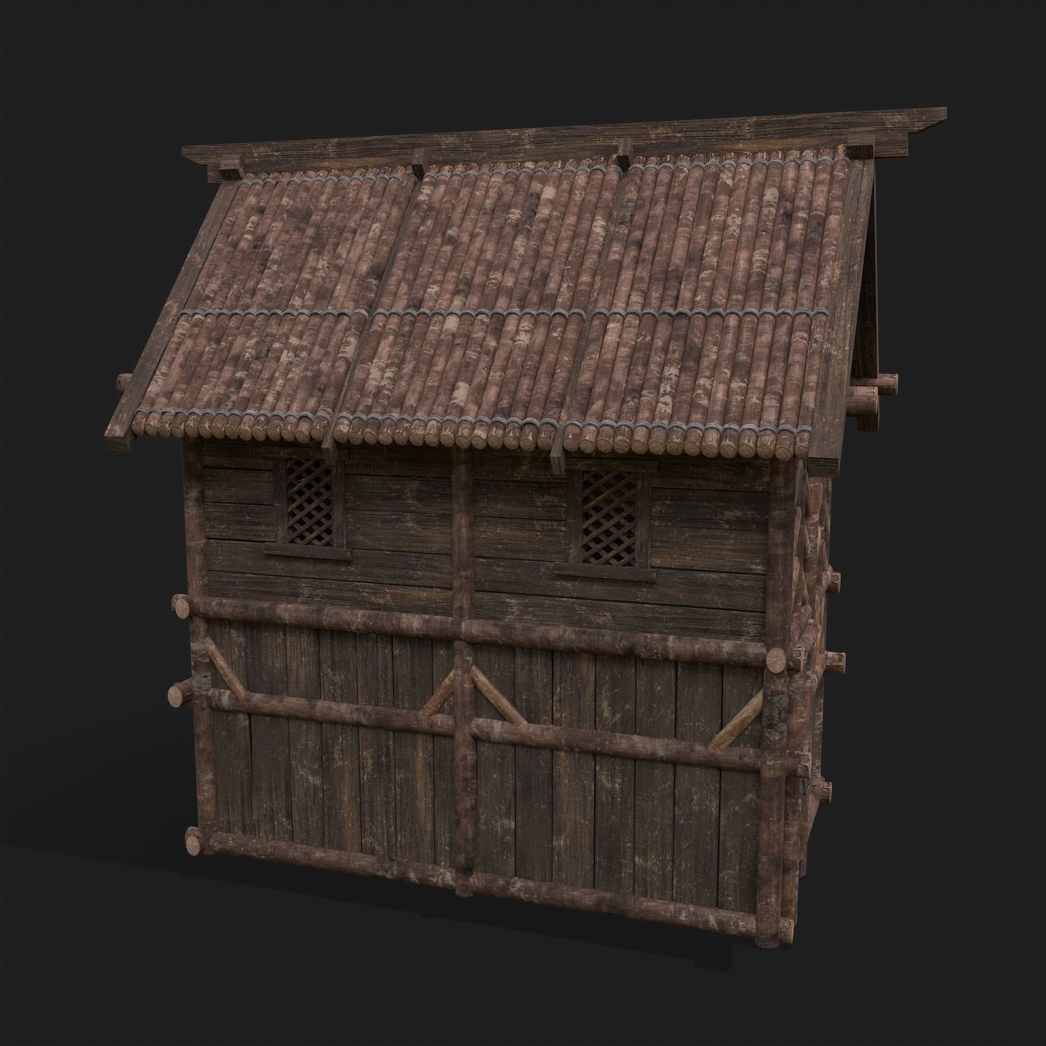 Medieval Wooden Cabins Collection of 8 _64