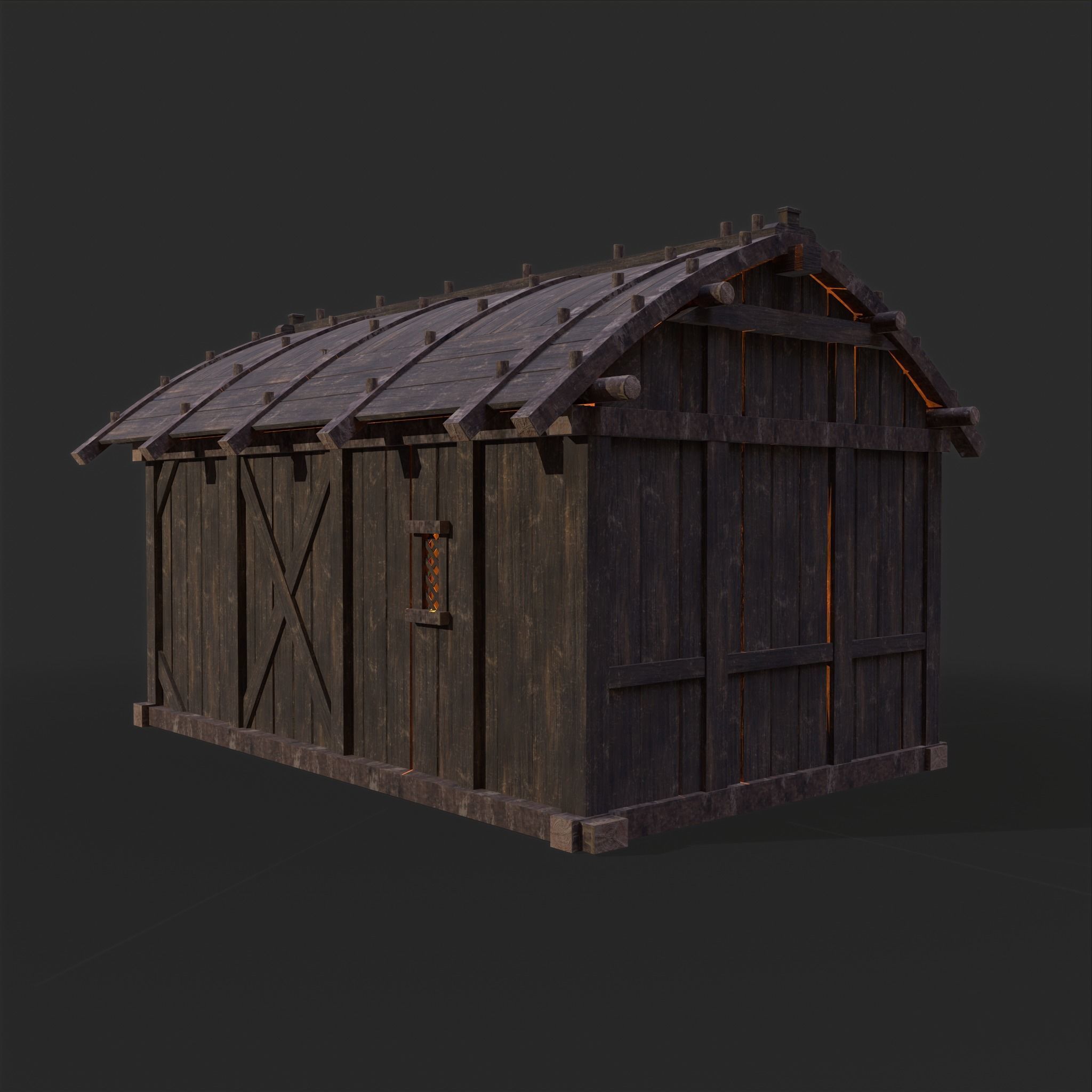 Medieval Wooden Cabins Collection of 8 _23