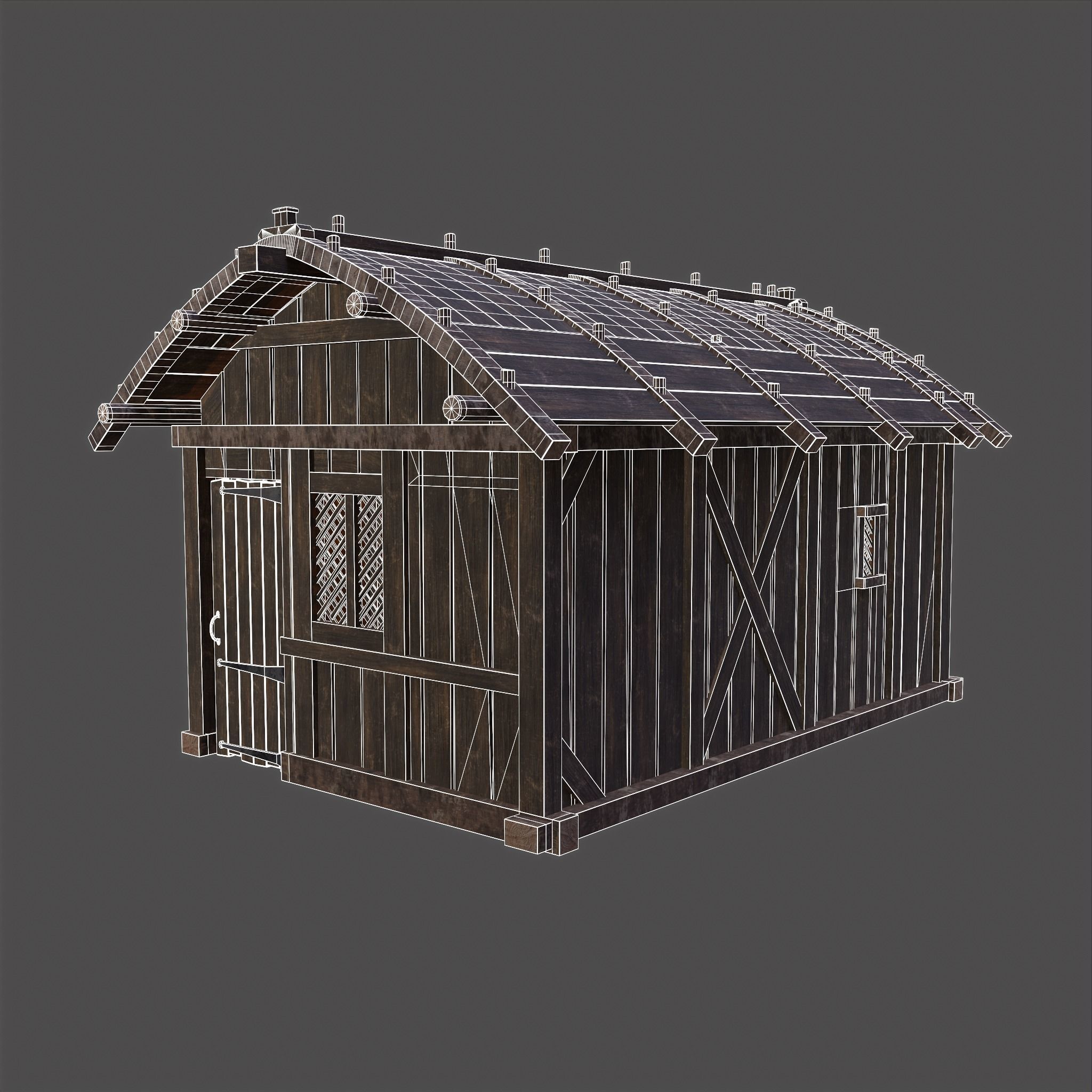 Medieval Wooden Cabins Collection of 8 _29