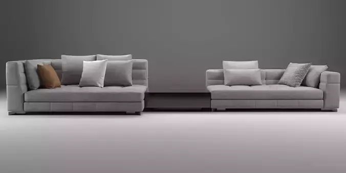 Minotti blazer fabric sofa