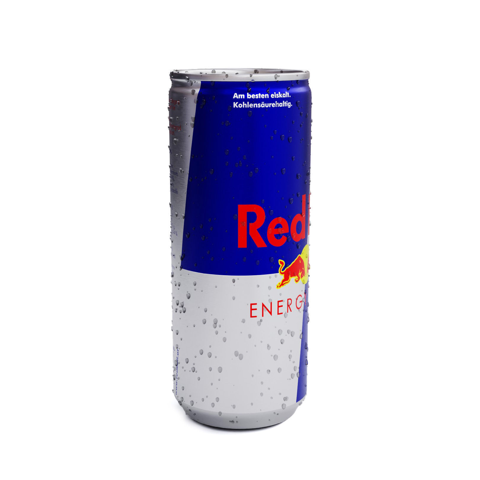 Red Bull Can with Droplets 3D model_4