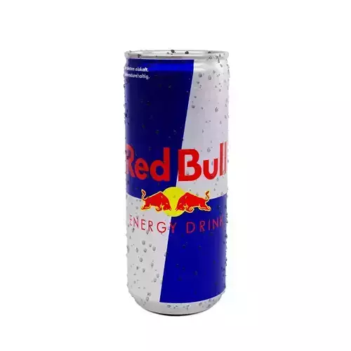 Red Bull Can with Droplets