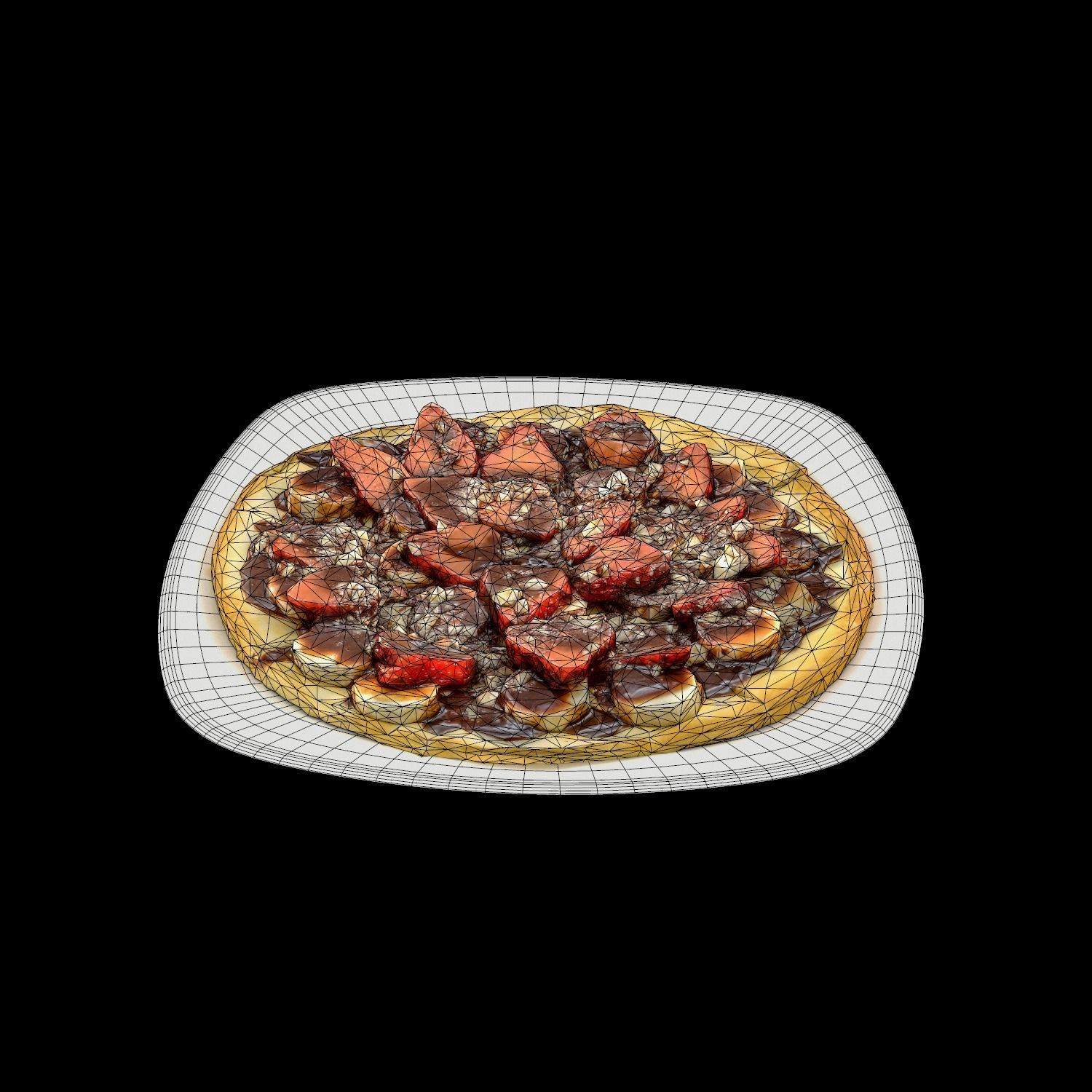 Nutella Pizza Low-poly 3D model_10
