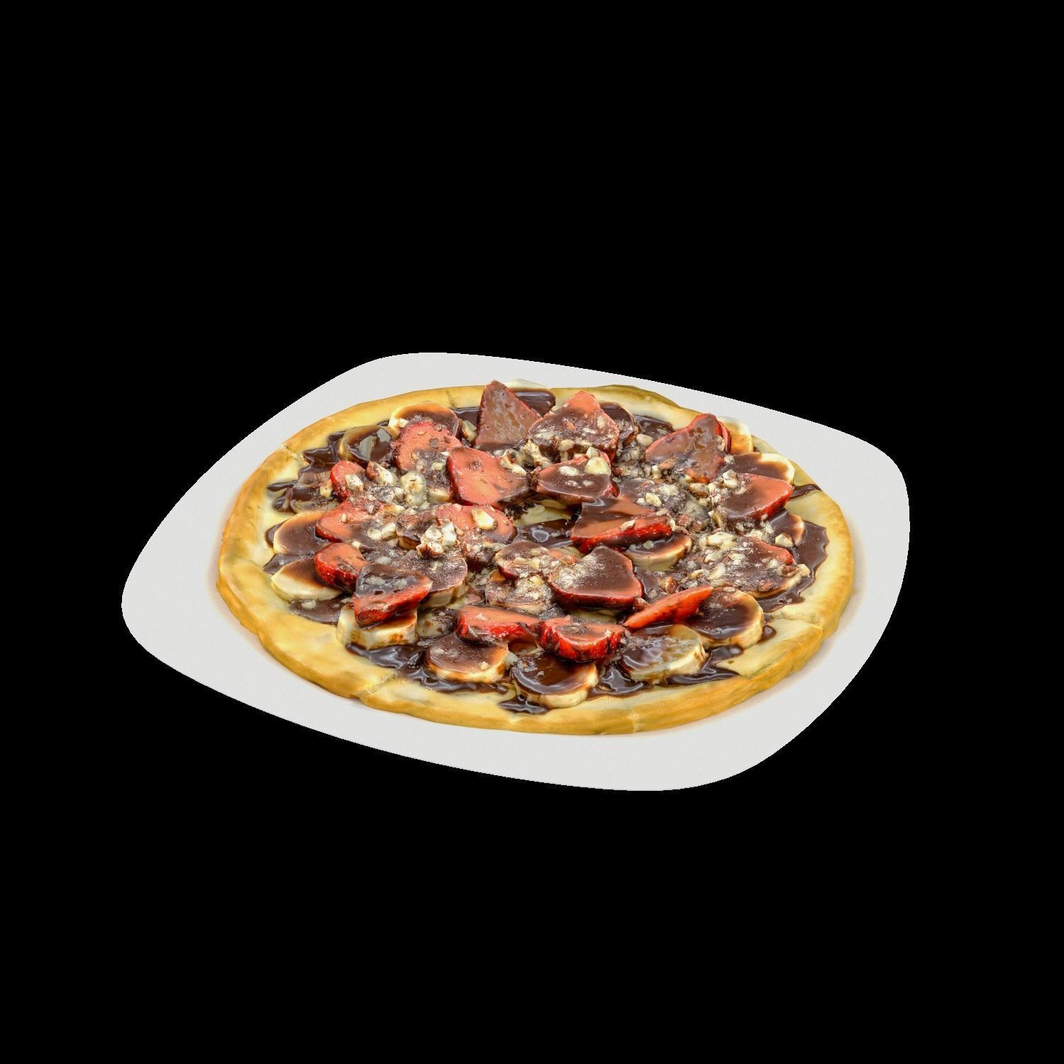 Nutella Pizza Low-poly 3D model_2