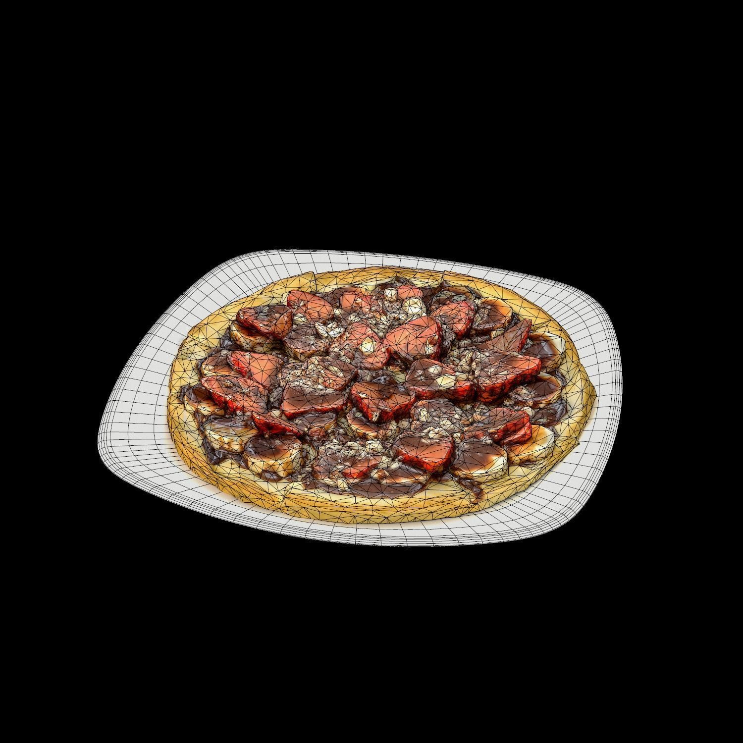 Nutella Pizza Low-poly 3D model_6