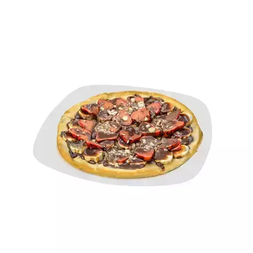 Nutella Pizza Low-poly 3D model