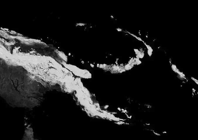 Papua New Guinea High resolution 30k direct map