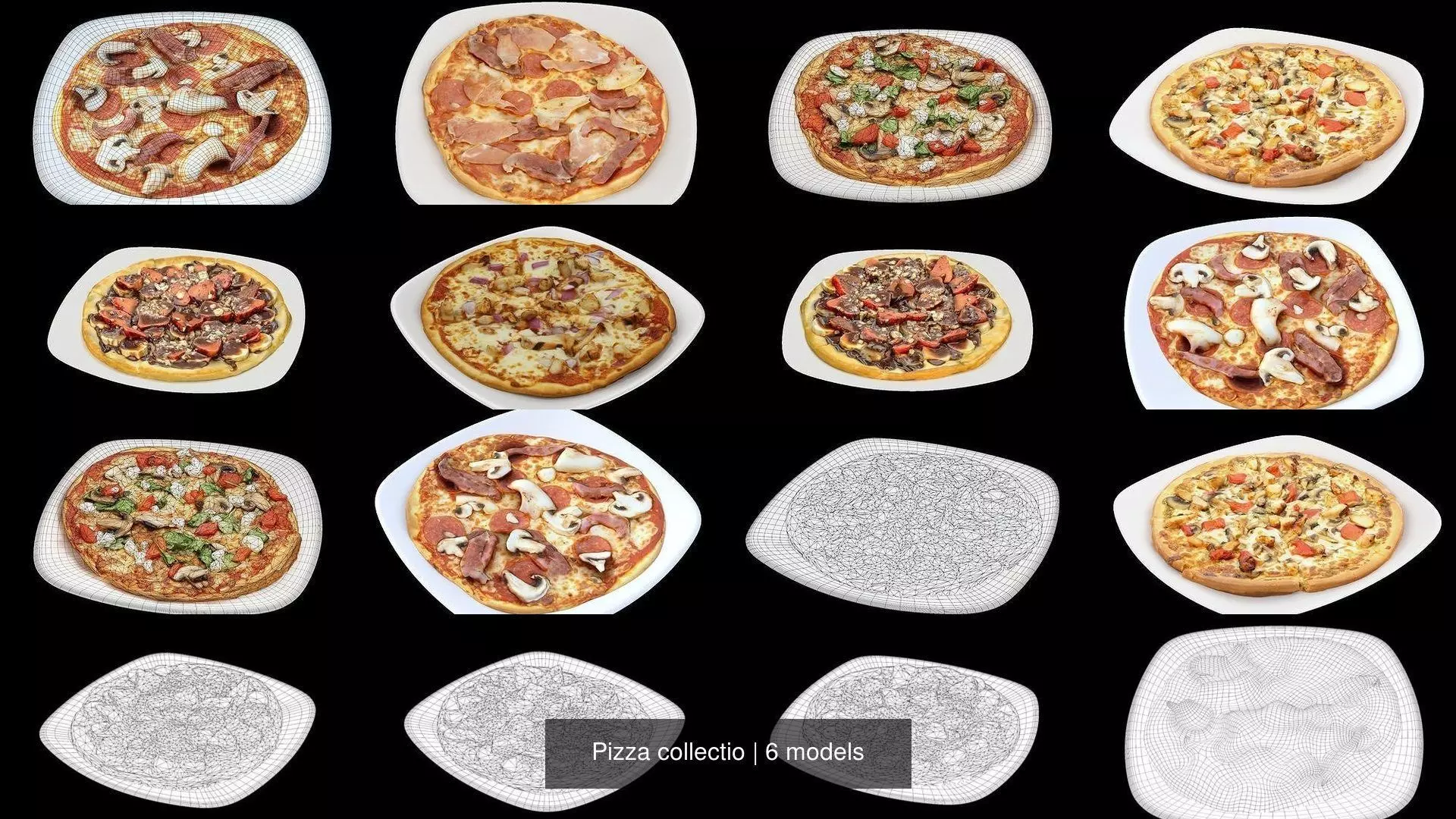 Pizza collectio 3D Model Collection_0