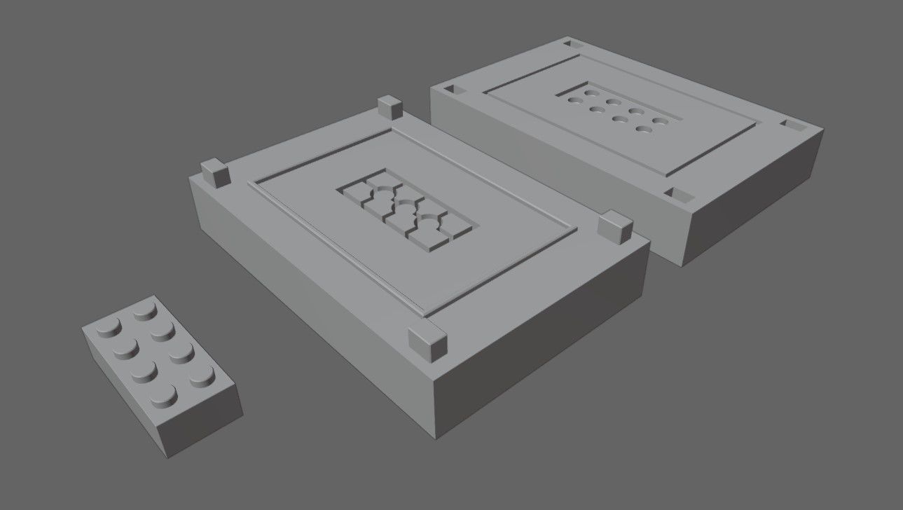 Mold for Plastic Brick - Form 3D print model_3