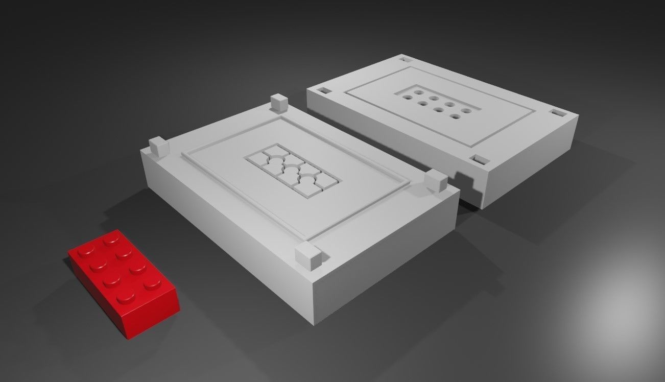 Mold for Plastic Brick - Form 3D print model_1